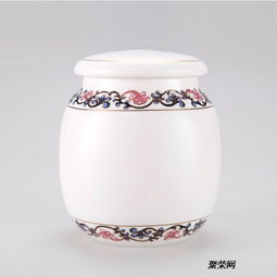 青花山水陶瓷茶葉罐 液體密封罐 陶瓷茶葉罐訂做