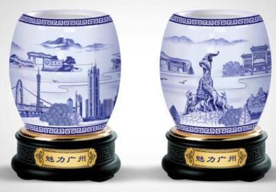 【廣州風(fēng)光旋轉(zhuǎn)筆筒(心想事成)】?jī)r(jià)格,廠家,圖片,陶瓷工藝品,廣州市富來貿(mào)易-