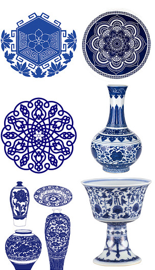 青花瓷花紋花瓶PNG免扣下載-編號(hào)26499951-中國(guó)風(fēng)邊框