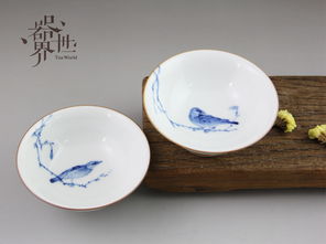 器世界 精品茶具 原創(chuàng)手繪陶瓷雙杯 閑來觀賞它的古樸清雅,心情如此恬靜愉悅