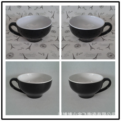 【黑色湯杯 西式濃湯陶瓷杯 來圖來樣定做】?jī)r(jià)格,廠家,圖片,杯子,淄博博山宇飛陶瓷-