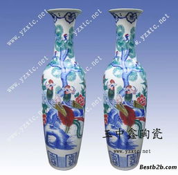 陶瓷大花瓶 粉彩陶瓷大花瓶 手繪大花瓶