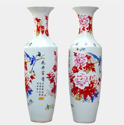 青花牡丹陶瓷大花瓶 景德鎮(zhèn)陶瓷花瓶訂做